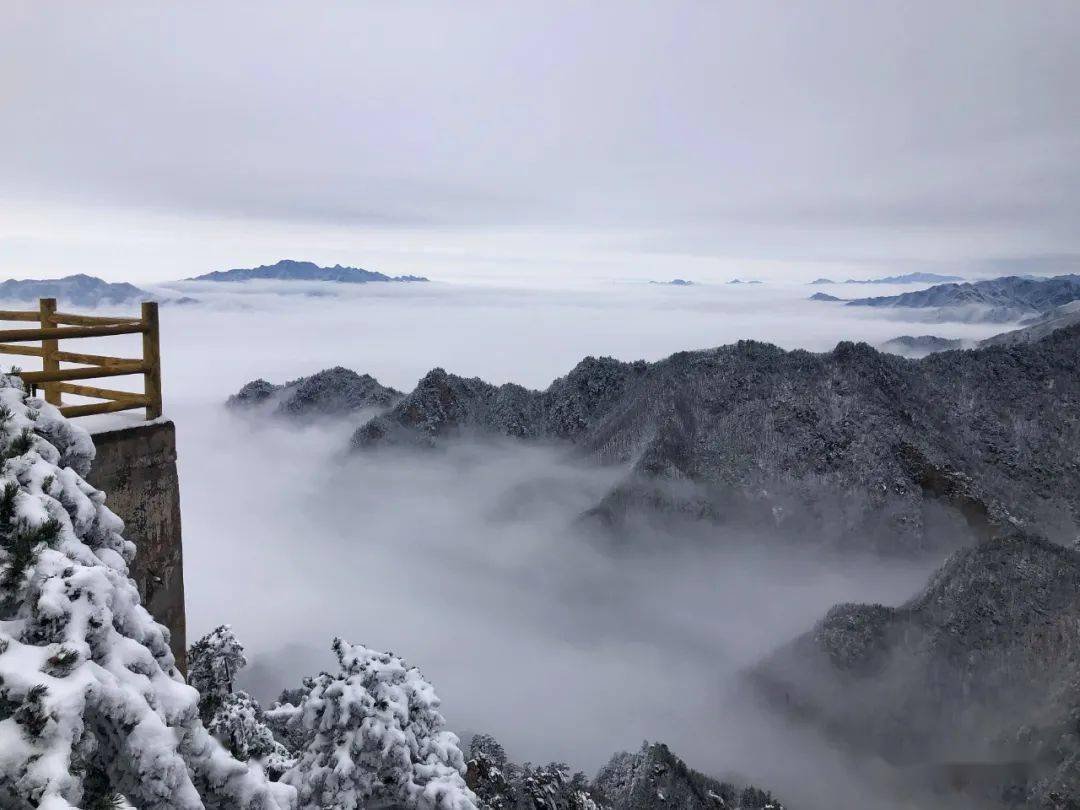 河南老界岭，日出、云海、雾凇的史诗级美景